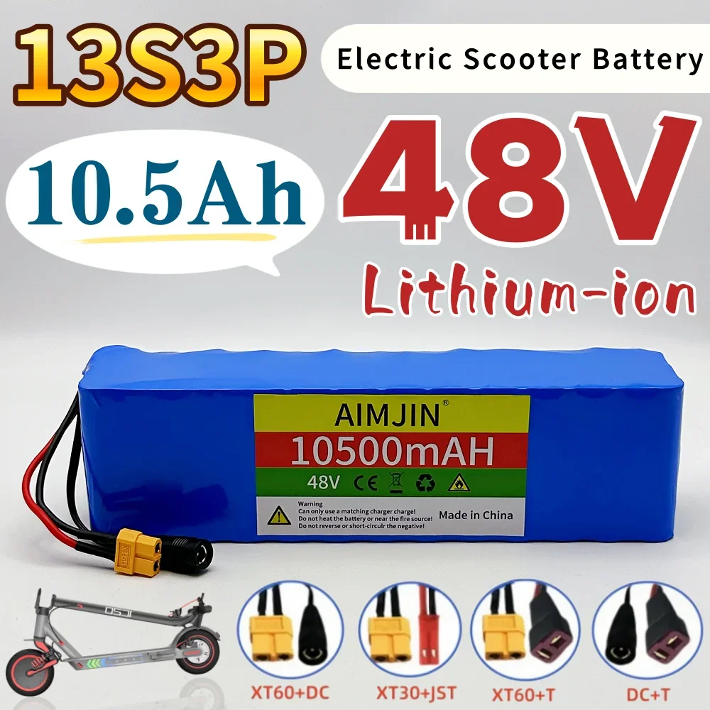 

18650 13S3P Lithium-ion Battery Pack 48V 10500mAh 1000W Rechargeable Battery Suitable for Electric Scooters Battery