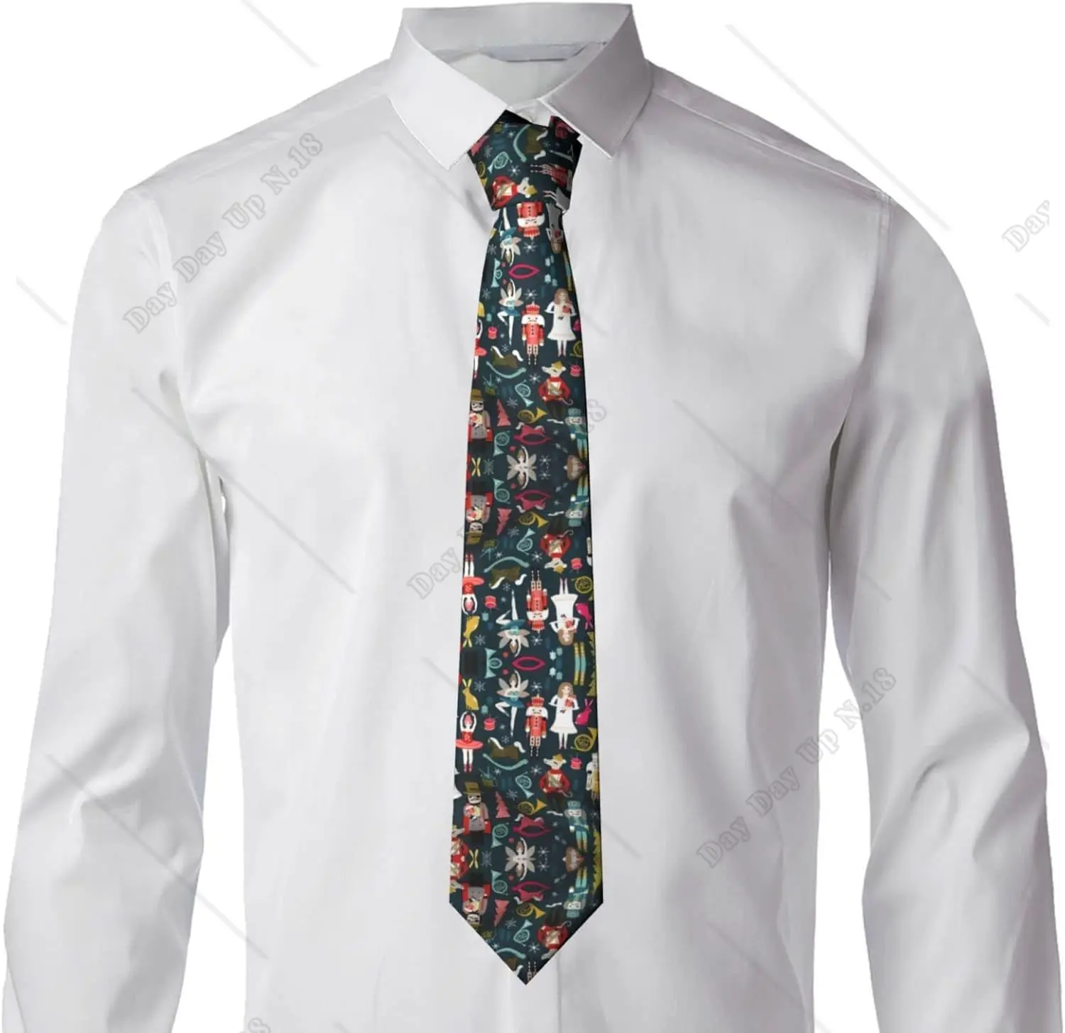 Men Necktie Polyester Fiber Soft  Comfortable Durable Suitable for Business Daily Life Weddings Women Nutcracker Ballet Xmas