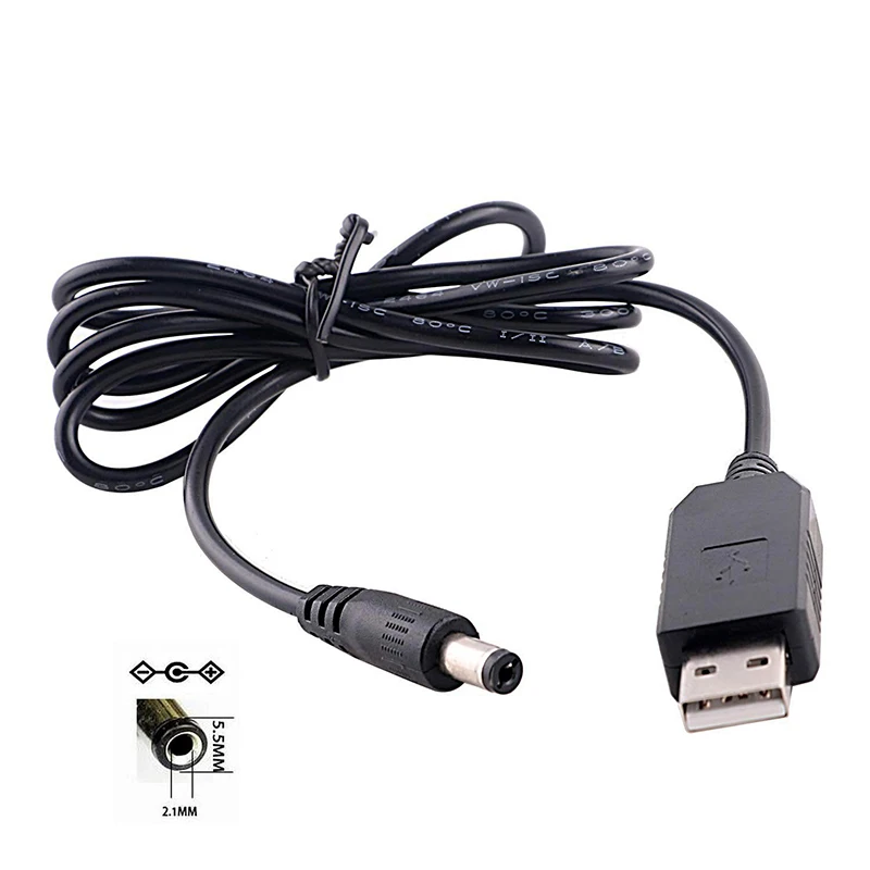 USB To DC Power Cable 5V To 12V Boost Converter 8 Adapters USB To DC Jack Charging Cable For Wifi Router Mini Fan Speaker