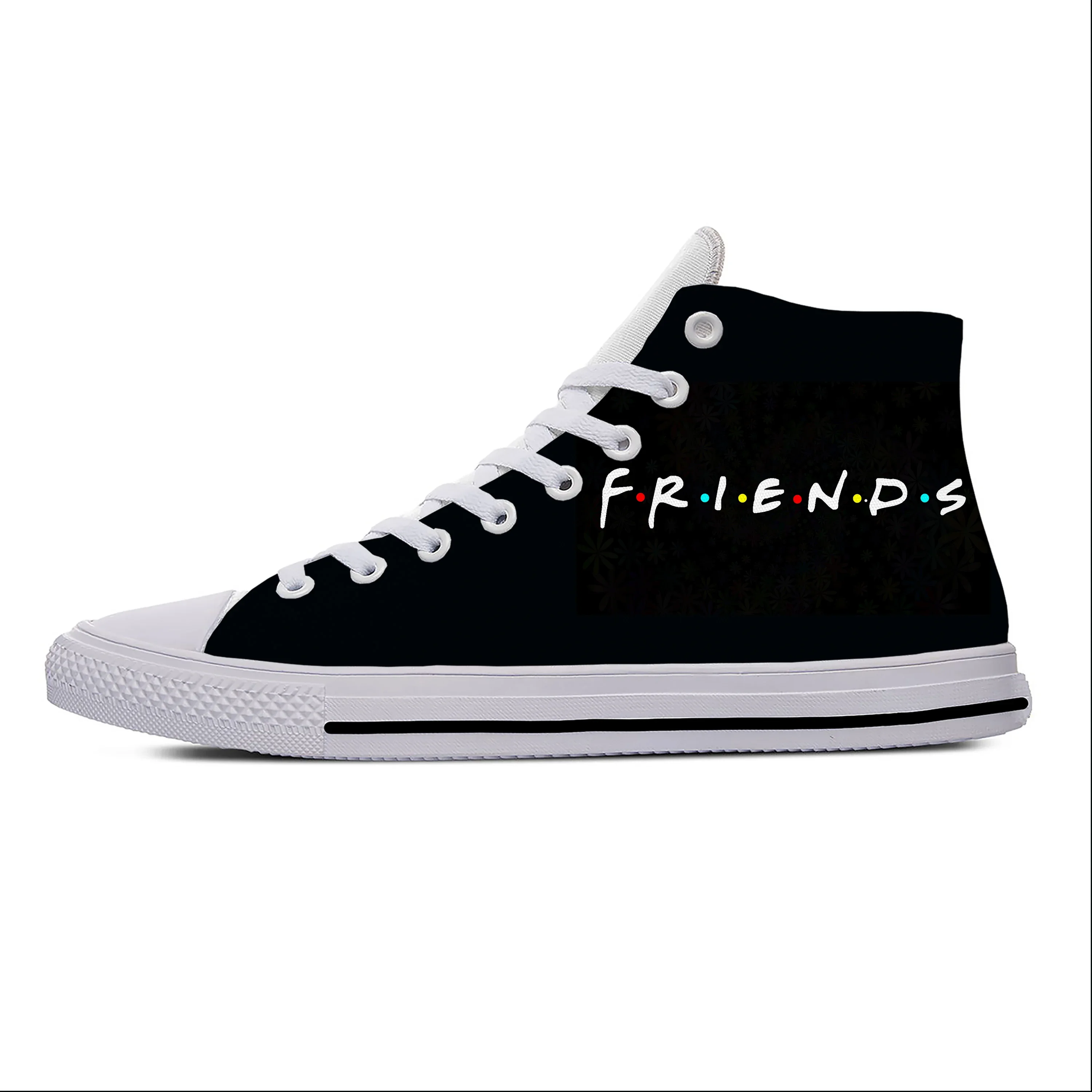 Friends TV Show Anime Cartoon Cute Fashion Funny Casual Cloth Shoes High Top Lightweight Breathable 3D Print Men Women Sneakers