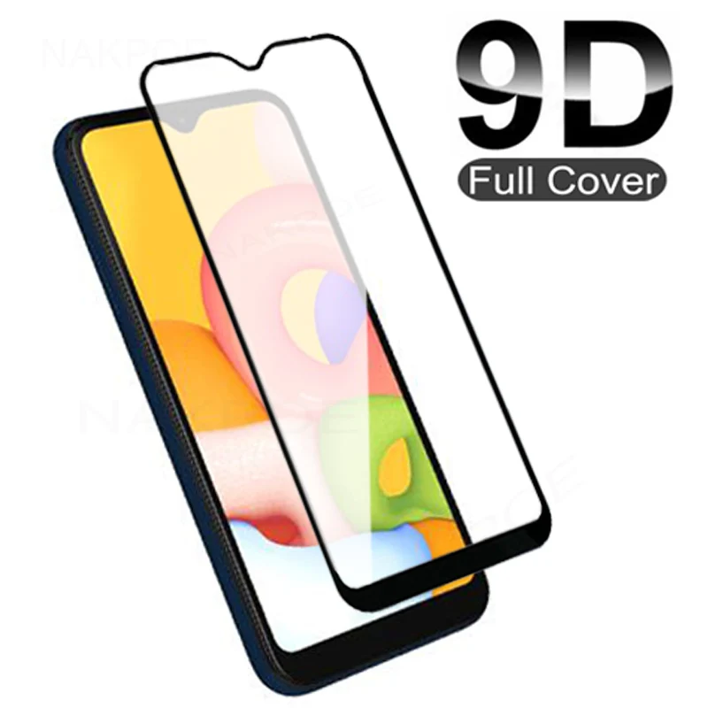 Protector de pantalla de vidrio templado 9D para Samsung Galaxy A01, A11, A21, A31, A41, A51, A71, A10, A30, A50, A70, M01, M11, M21, M31, M51