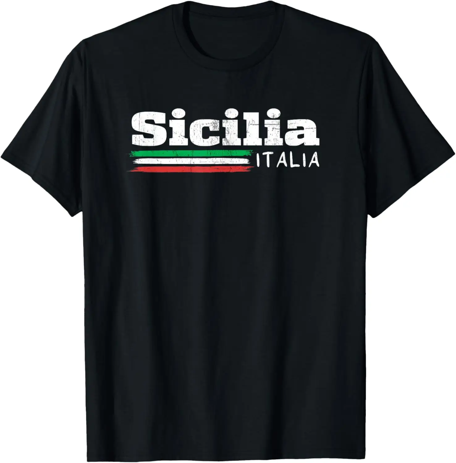 Vintage Sicilia Italia Sicily Italian Flag Italy Souvenir T-Shirt