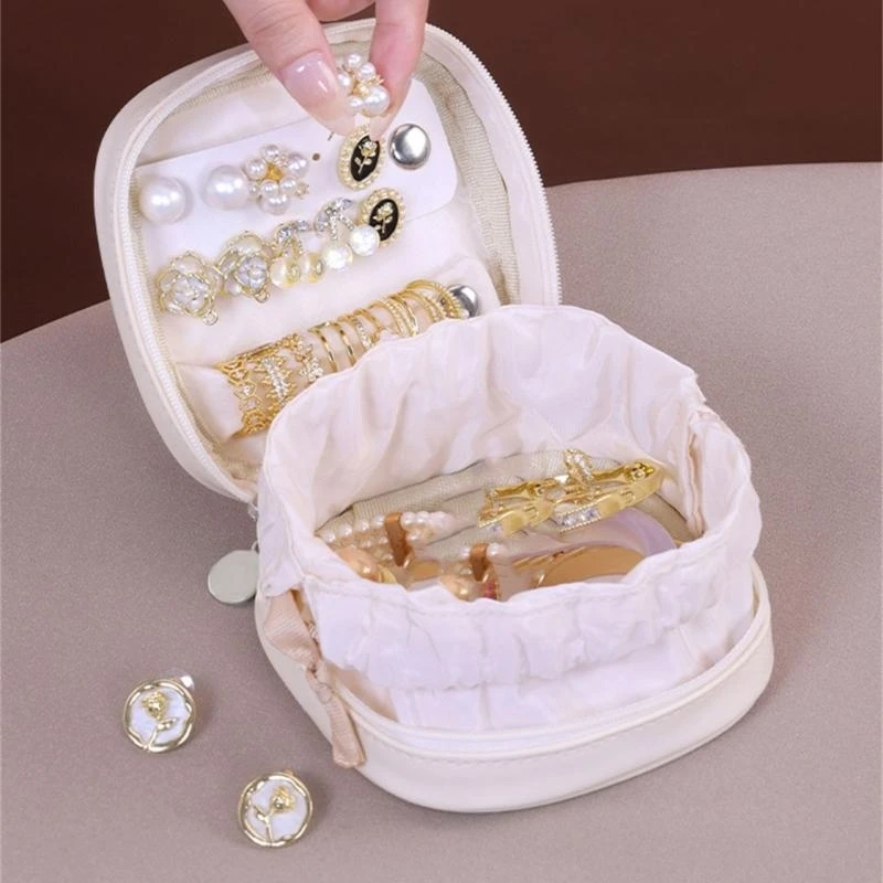 Leather Jewelry Earrings Rings Necklaces Drawstring Jewelry Organizers best sale