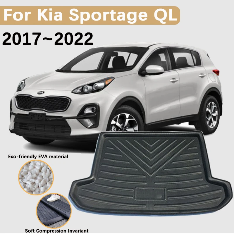 for Kia Sportage QL KX5 2017~2022 Car Trunk Mat Rear Boot Cargo Liner Waterproof Carpet Storage Pad EVA Material Car Accessories