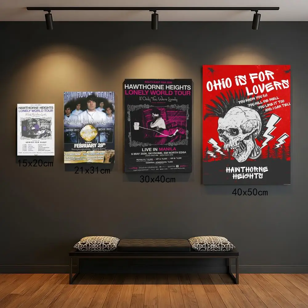 band H-Hawthorne Heights-S Poster Self Adhesive Wall Decor for Modern Home Cafe Office and Bar