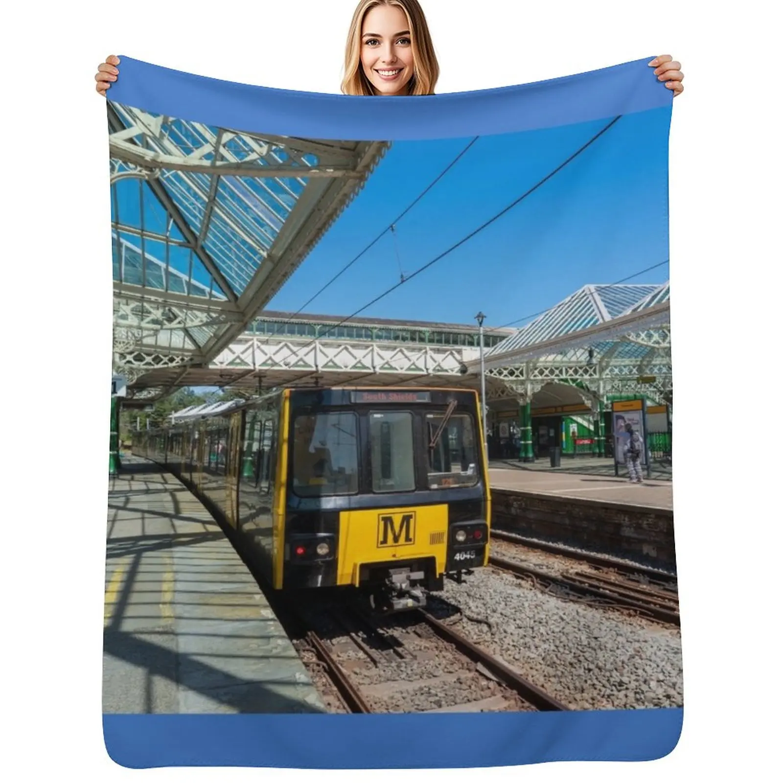 

Tynemouth Metro Train Throw Blanket Hairys Baby Heavy sofa bed Blankets