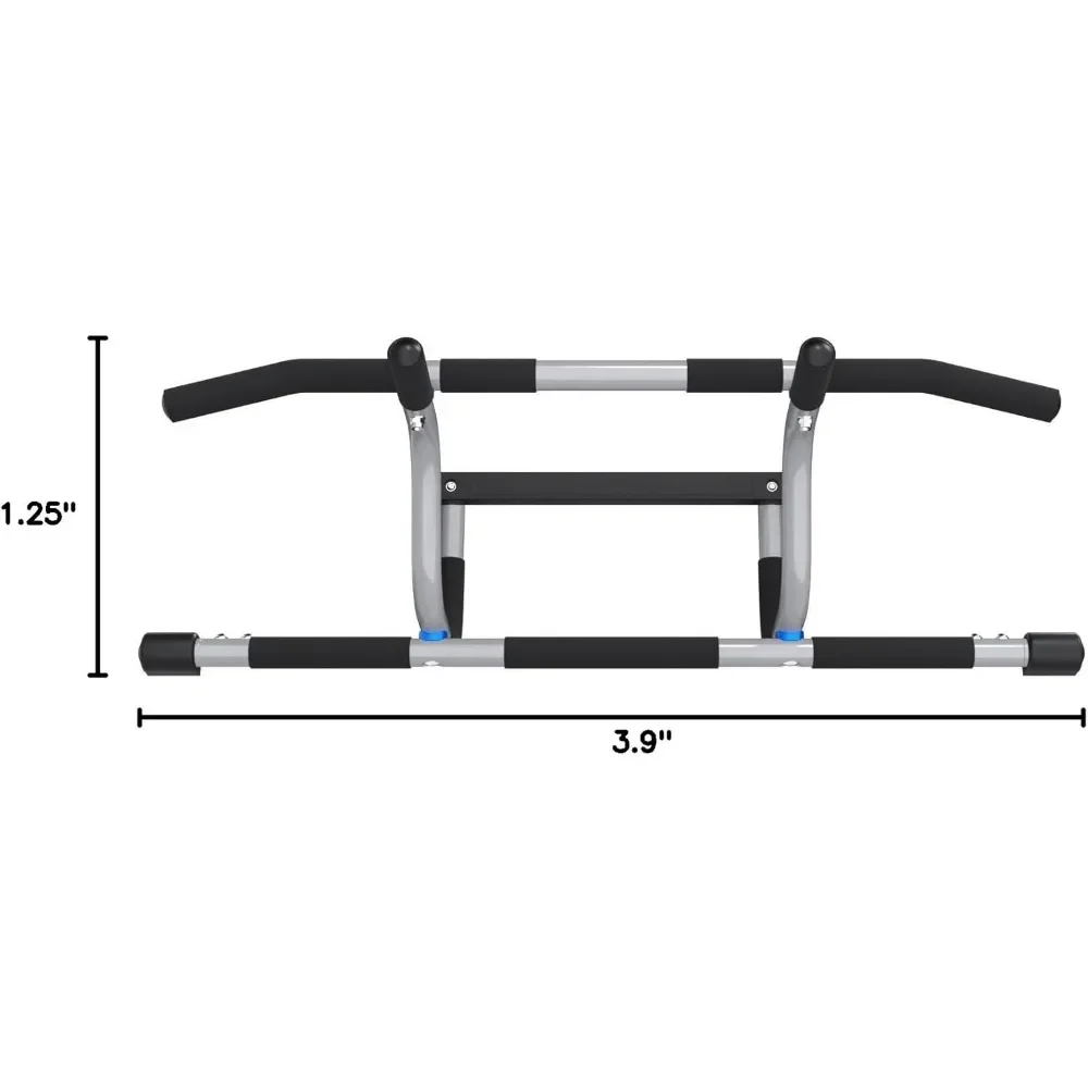 

Fully upgraded Doorway Pull Up Bar with Elevated Bar & Adjustable Width