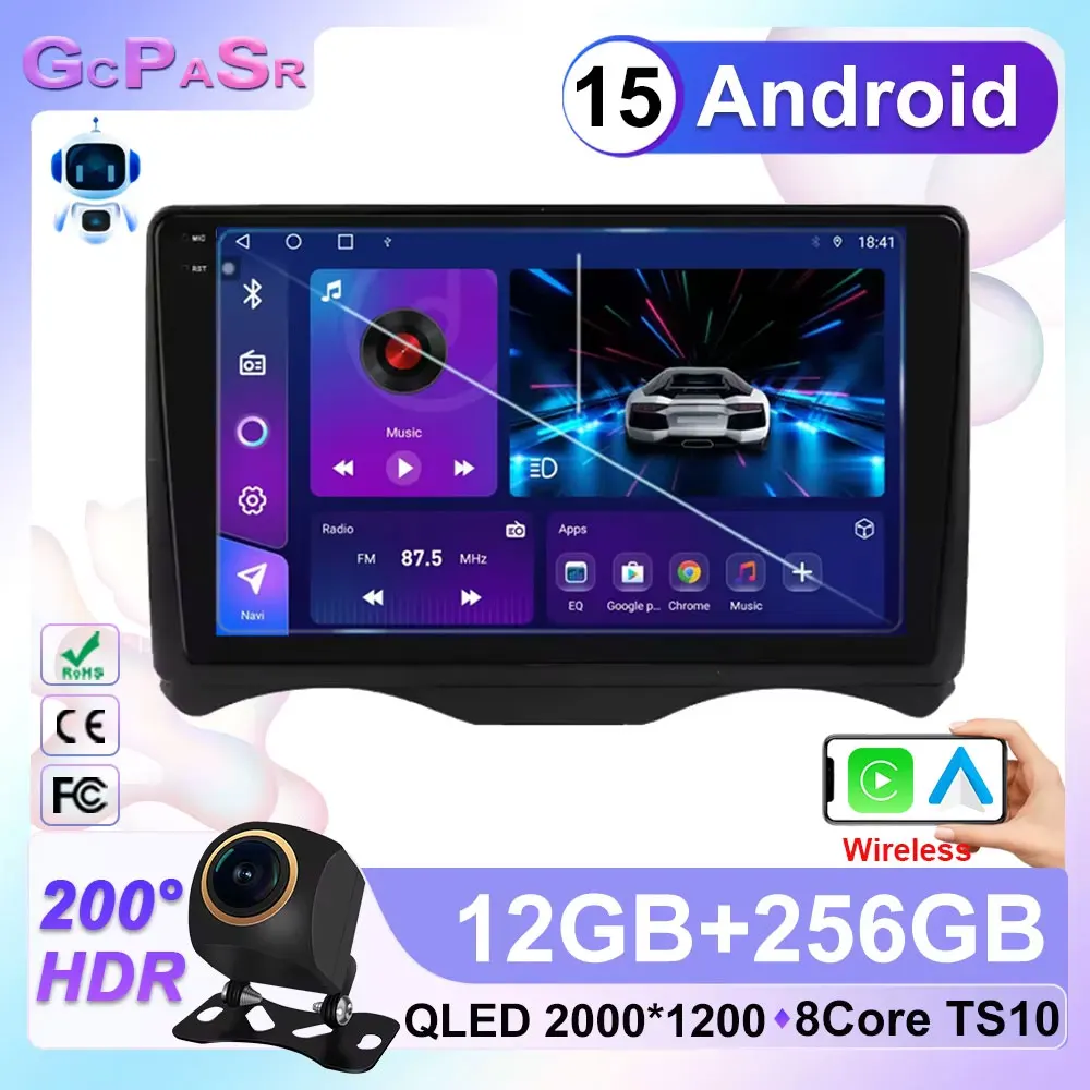 

Car Radio Carplay Android 15 For Citroen C2 2002 - 2006 Citroen C3 Stereo Multimedia Player GPS Navigation Head Unit No 2din DSP