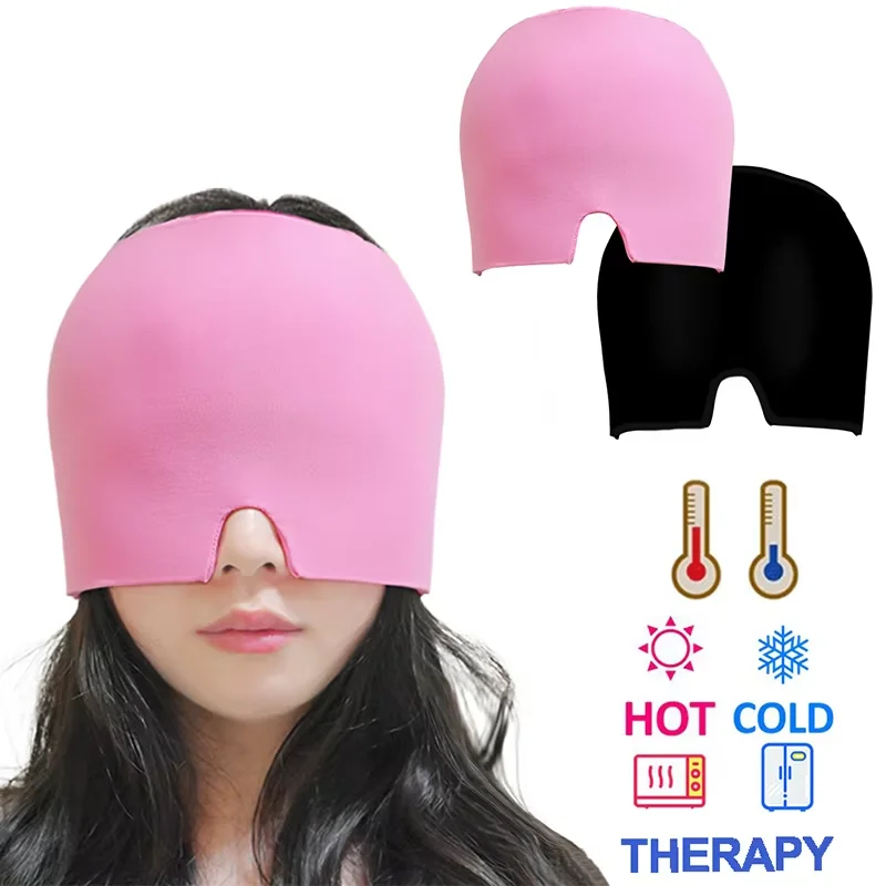 

Gel Ice Headache Migraine Relief Hat Cold Compress Therapy Cap Ice Head Wrap Pack Eye Mask For Pressure Relieve Pain Ice Hat