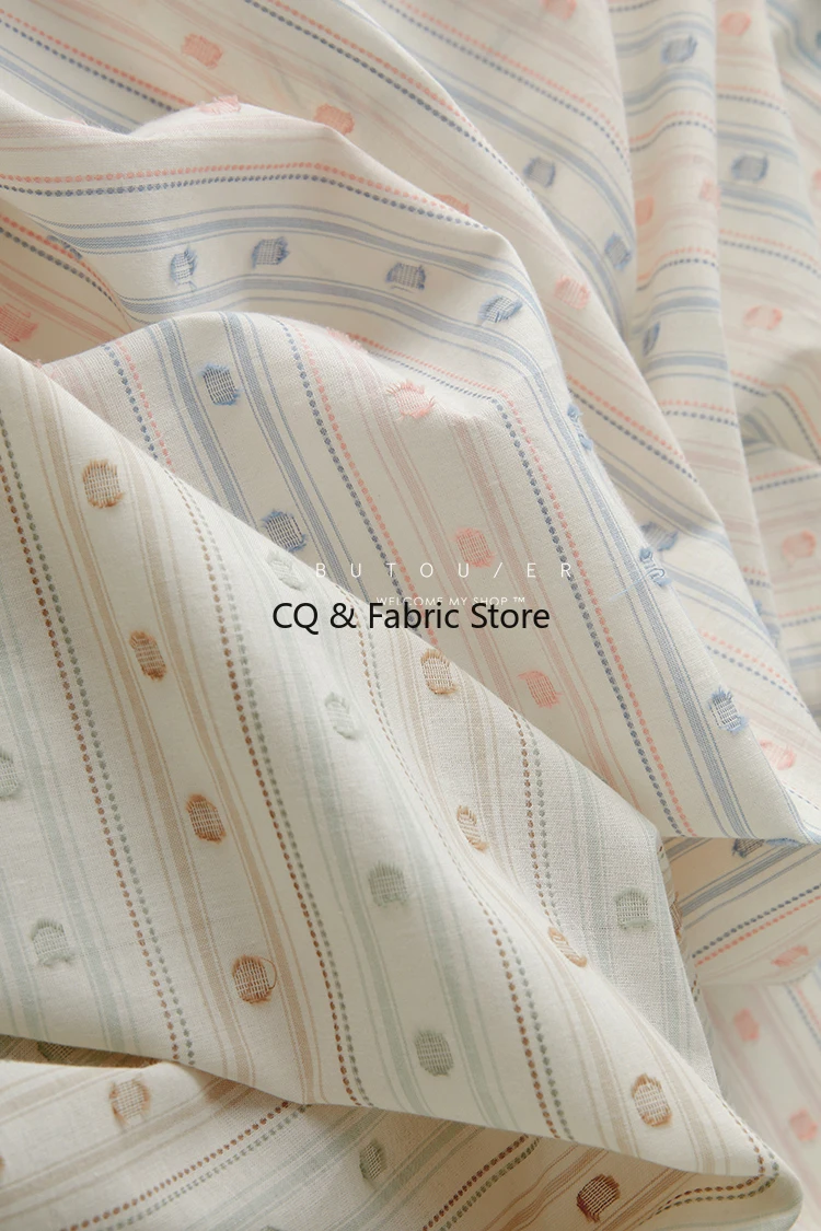 Summer Spring Thin Pure Cotton Cutwork Embroidery Fabric For Dress Shirt Kids Clothing DIY Designer Material