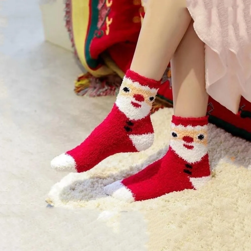 Mid Tube Socks Warm Santa Claus Socks Christmas Socks Delicate For Winter Christmas New Year