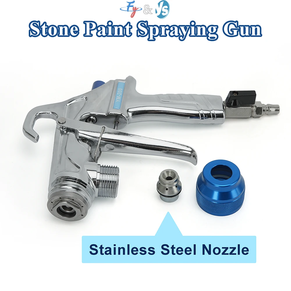 Air Operated Stucco Sprayer Gun for Real Stone Paint, Textured Coatings, Mortar, Plaster, Wall Paint Spraying Gun