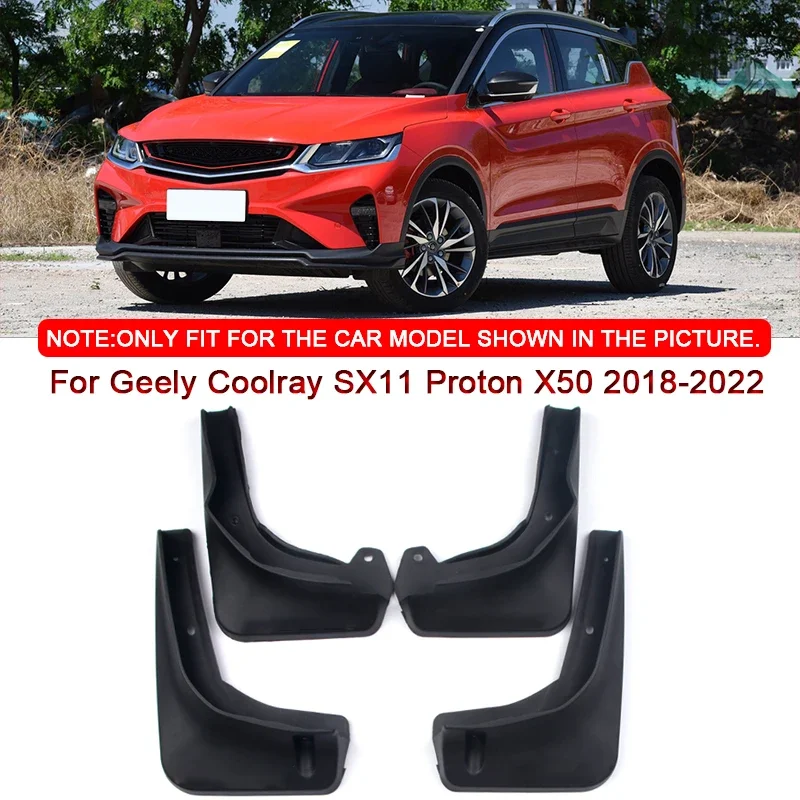 Fit For Geely Coolray SX11 Proton X50 2018-2022 Car Styling ABS Car Mud Flaps Splash Guard Mudguards MudFlaps Front Rear Fender