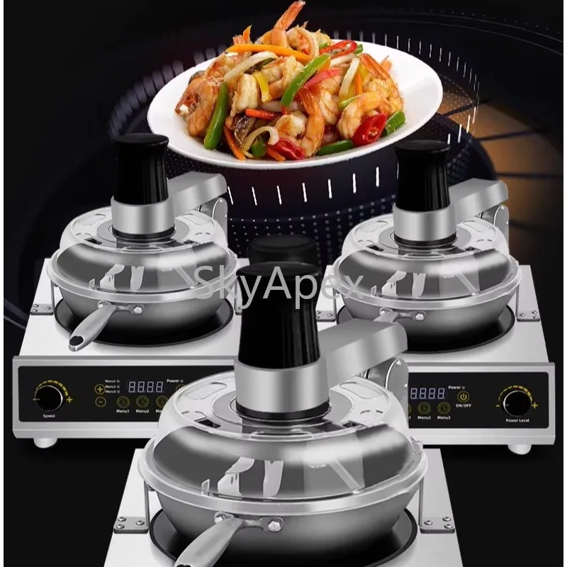 Commercial Home Electric Automatic Stir Fry Wok Cooking Kitchen Machine Restaurant Cooker Robot  Fast Heating Smart Control Mini