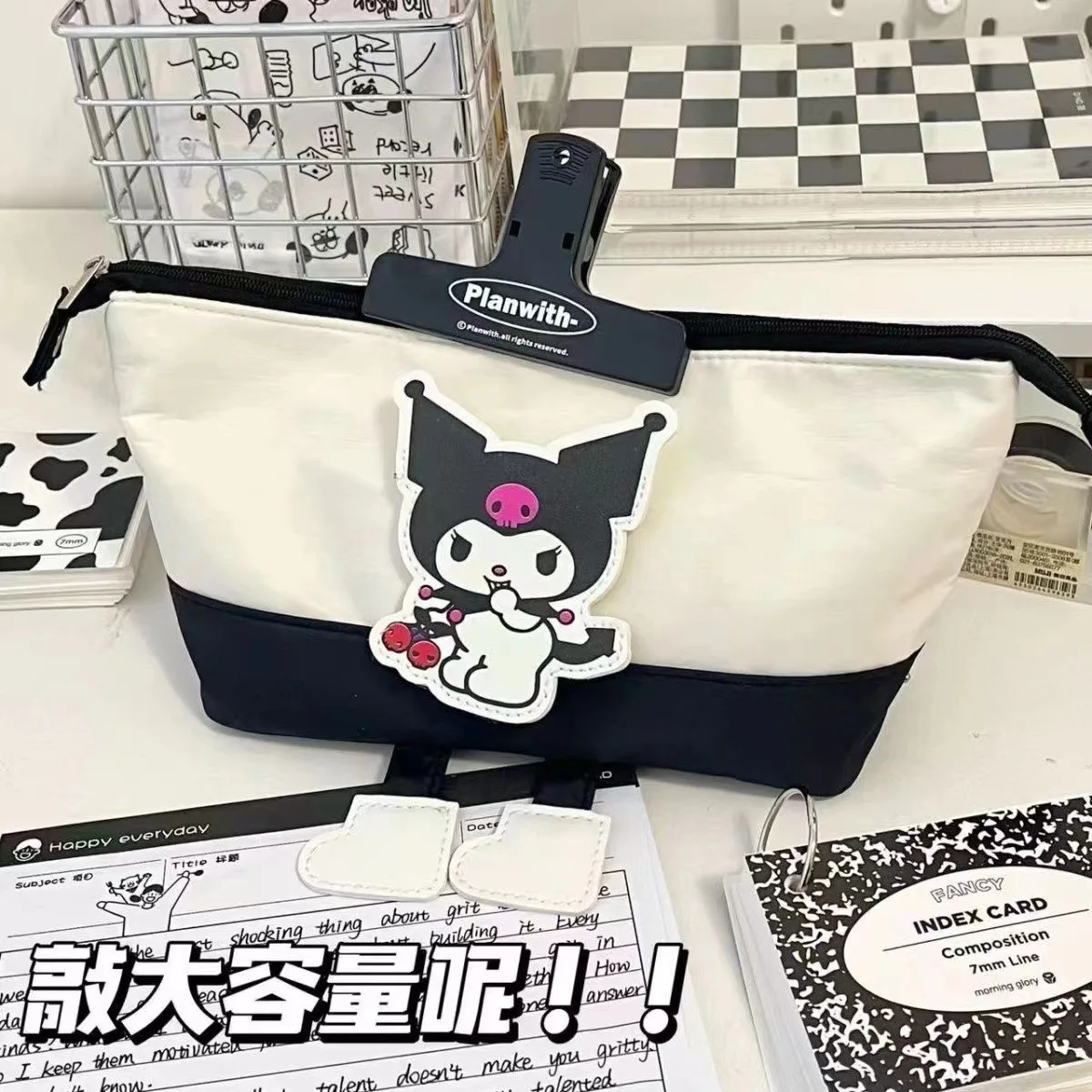 Sanrio Hello Kitty Kuromi My Melody Cinnamoroll New Little Girl Cute Pen Bag Student Stationery Pencil Bags School Supplies