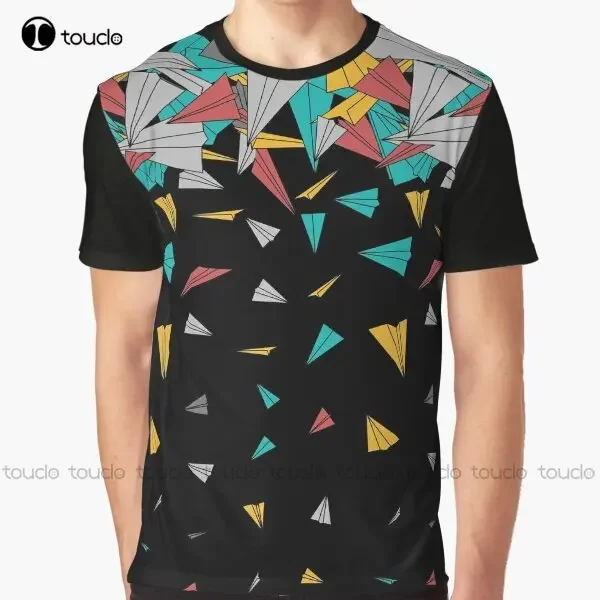 Flying Paper Planes Graphic T-Shirt Custom Aldult Teen Unisex Digital Printing Tee Shirts Custom Gift Xxs-5Xl Streetwear