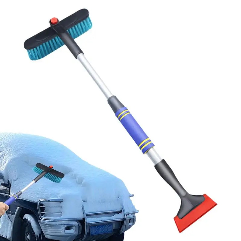 

Trunk Snow Shovel 360 Rotating Windshield Ice Scraper With Detachable Handle Flexible Snow Ice Scraper Practical Car Snow