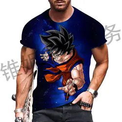 Camiseta Goku Vegeta masculina, Dragon Ball Z, camiseta de manga curta, Saiyajin, colarinho em O, Y2k, Cool Trend, roupas de verão, tops novos, 110-6XL, 2024