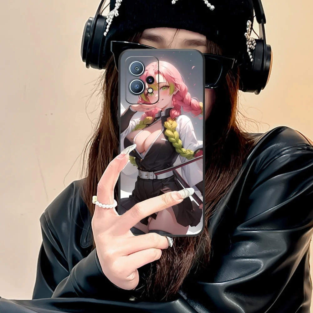 Demon Slayer Mitsuri Mobile Phone Case for Huawei P60 P50 P40 P30 P20 P10 P9 P8 Pro Lite Plus Black Soft Phone Cover Shell