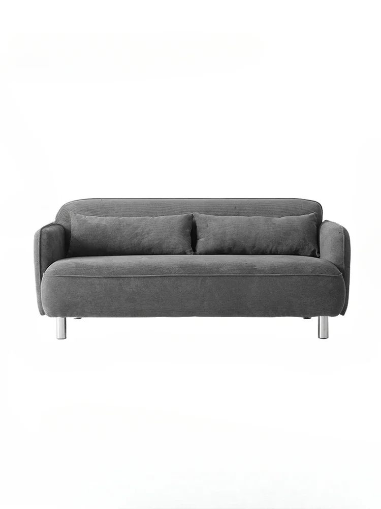 Nordic fabric sofa, living room, small unit, simple and modern two person corduroy clothing store, small sofa