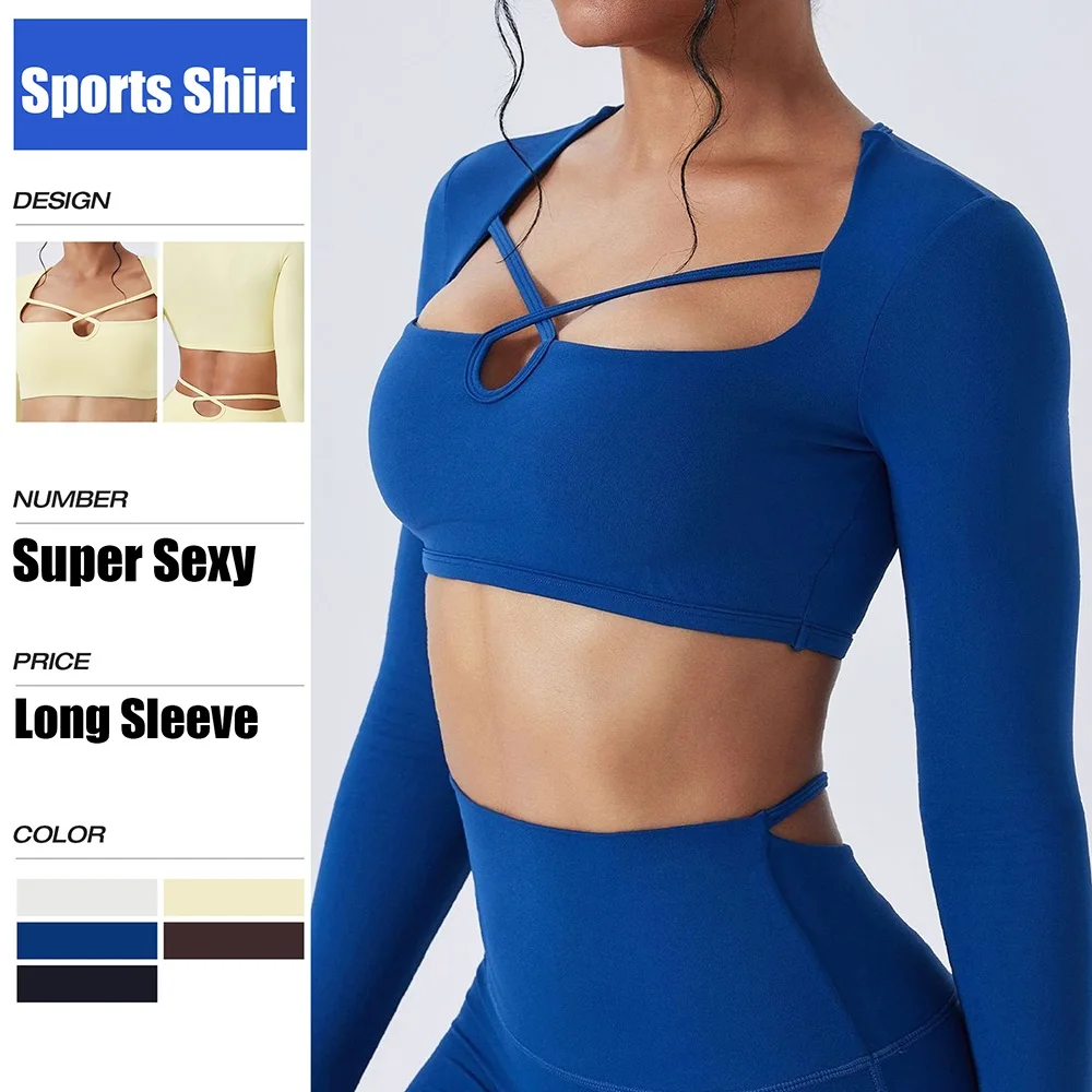 Cloud Hide HOT Girls Yoga Shirts Long Sleeve Blouses for Woman Sports Gym Fitness Running Top Pilates T-Shirt Workout Clothing