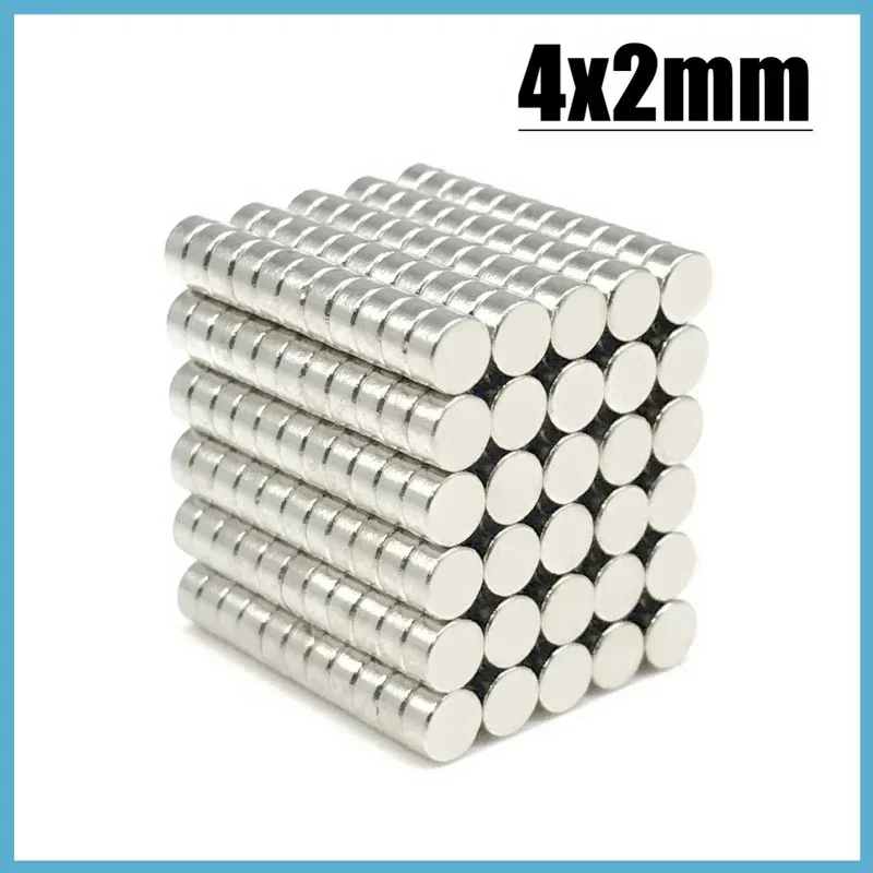 4x2mm Round Powerful Magnet 4*2 MIni Small Strong Disc Magnets For Fridge, DIY, Building, Scientific, Craft, Education 4x2