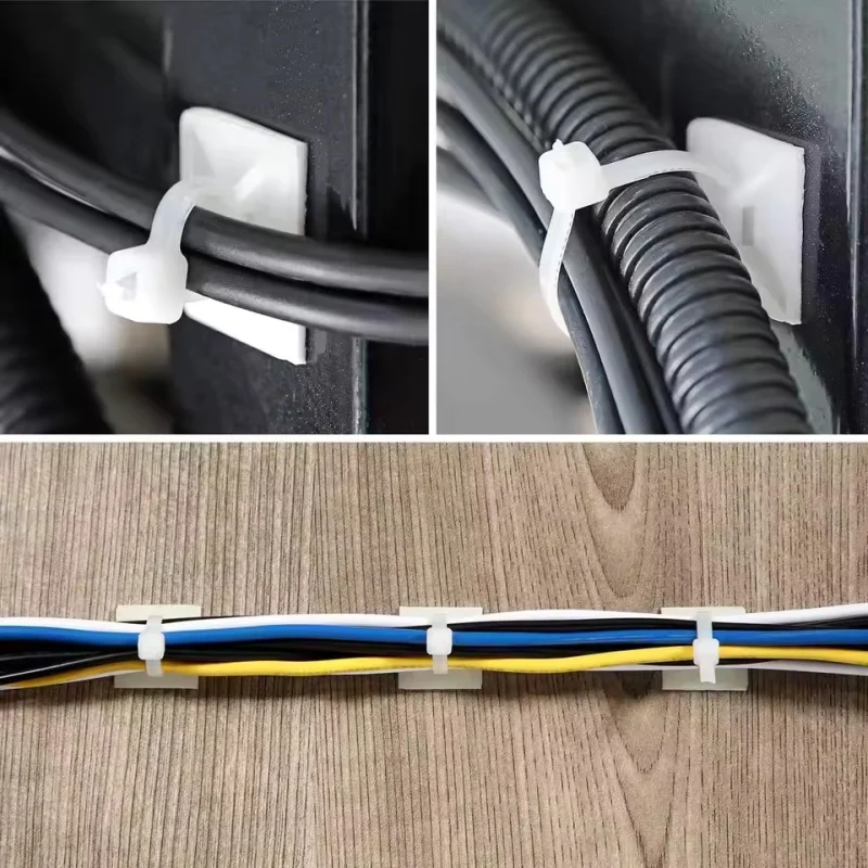 100Pcs Self-locking Nylon Zip Ties Zipper Durable Wire Organizer Home Office Garden Industrial Wiring Binding