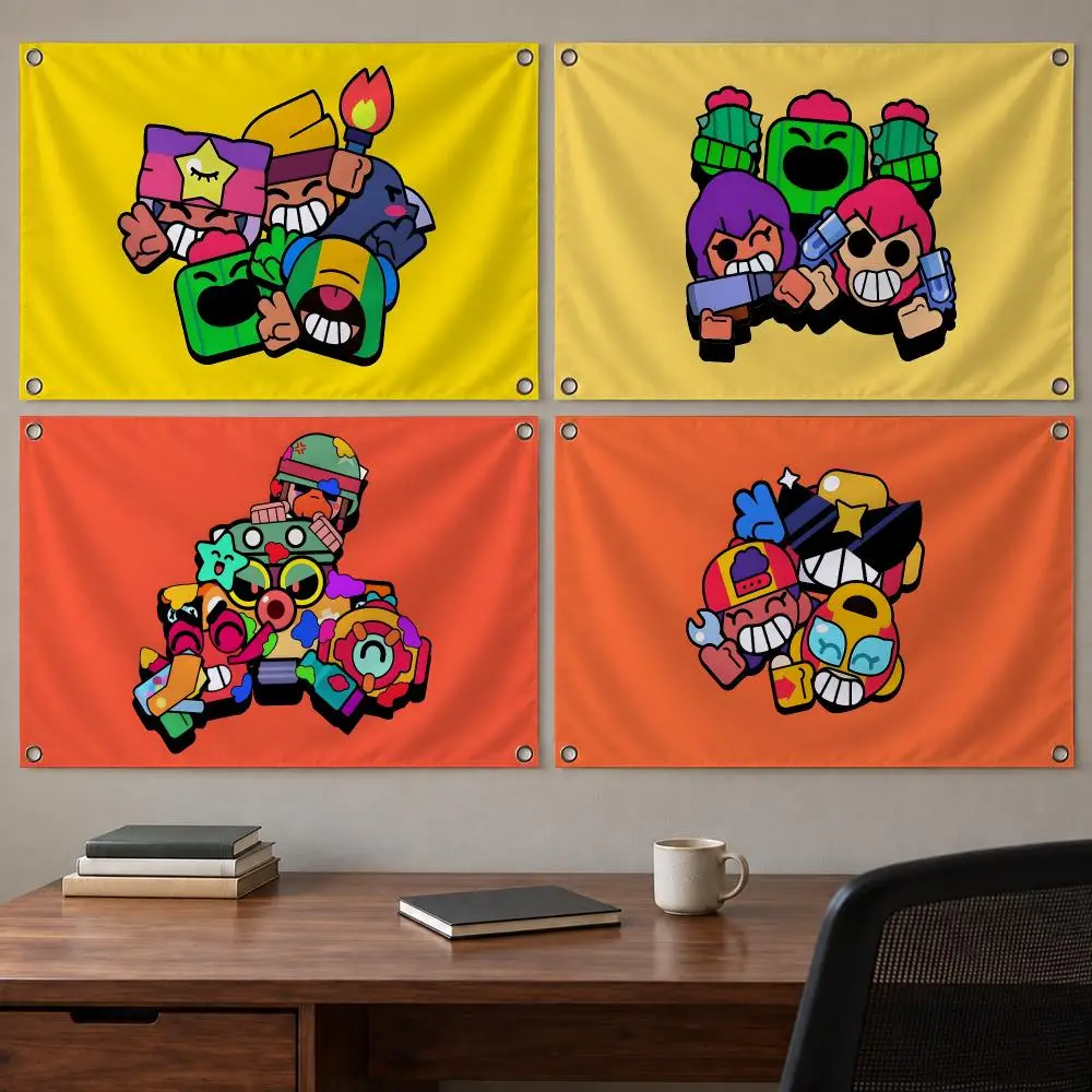 Viral Stars Game Brawl Flags Indoor Outdoor Wall Banner Party Decor Large Hanging Wall Backdrop