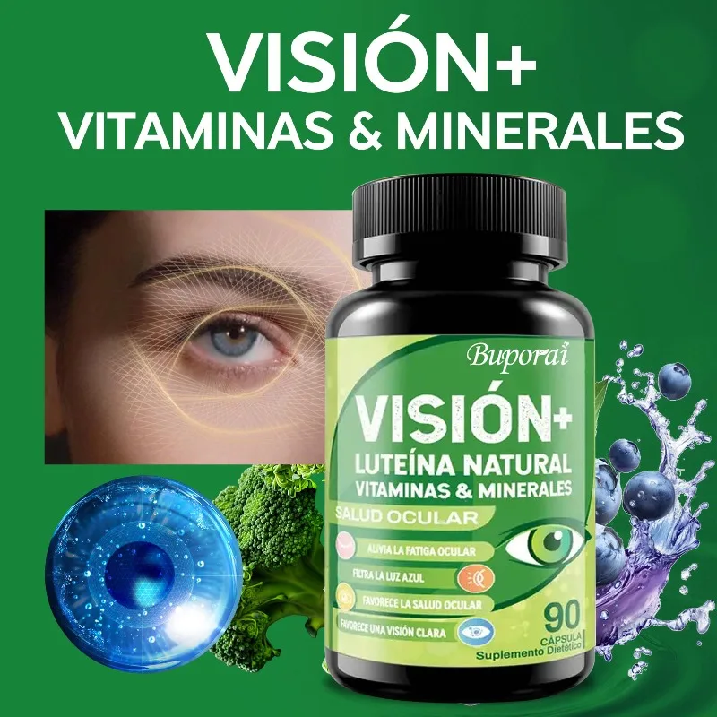 Vision Health Supplement - with Lutein, Antioxidant, Supports Eye Health, Improves Dry Eyes, Non-GMO, 90 Capsules