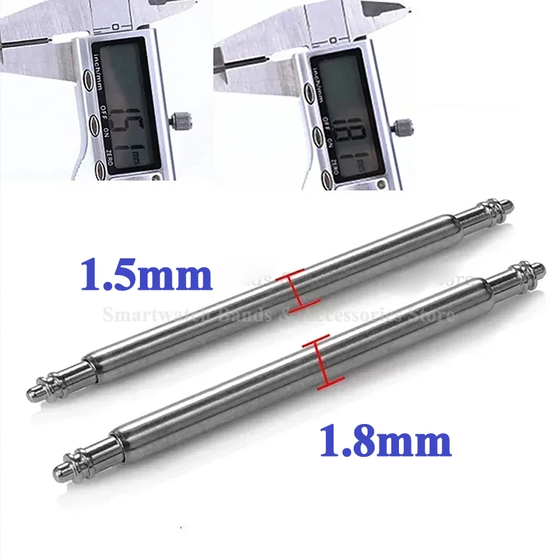 20pcs 1.5/1.8/2.0/2.5mm Diameter Watch Band Spring Pins Watch Repair Tool Metal Steel Spring Bars Link Pins for 16/18/20/22/26mm