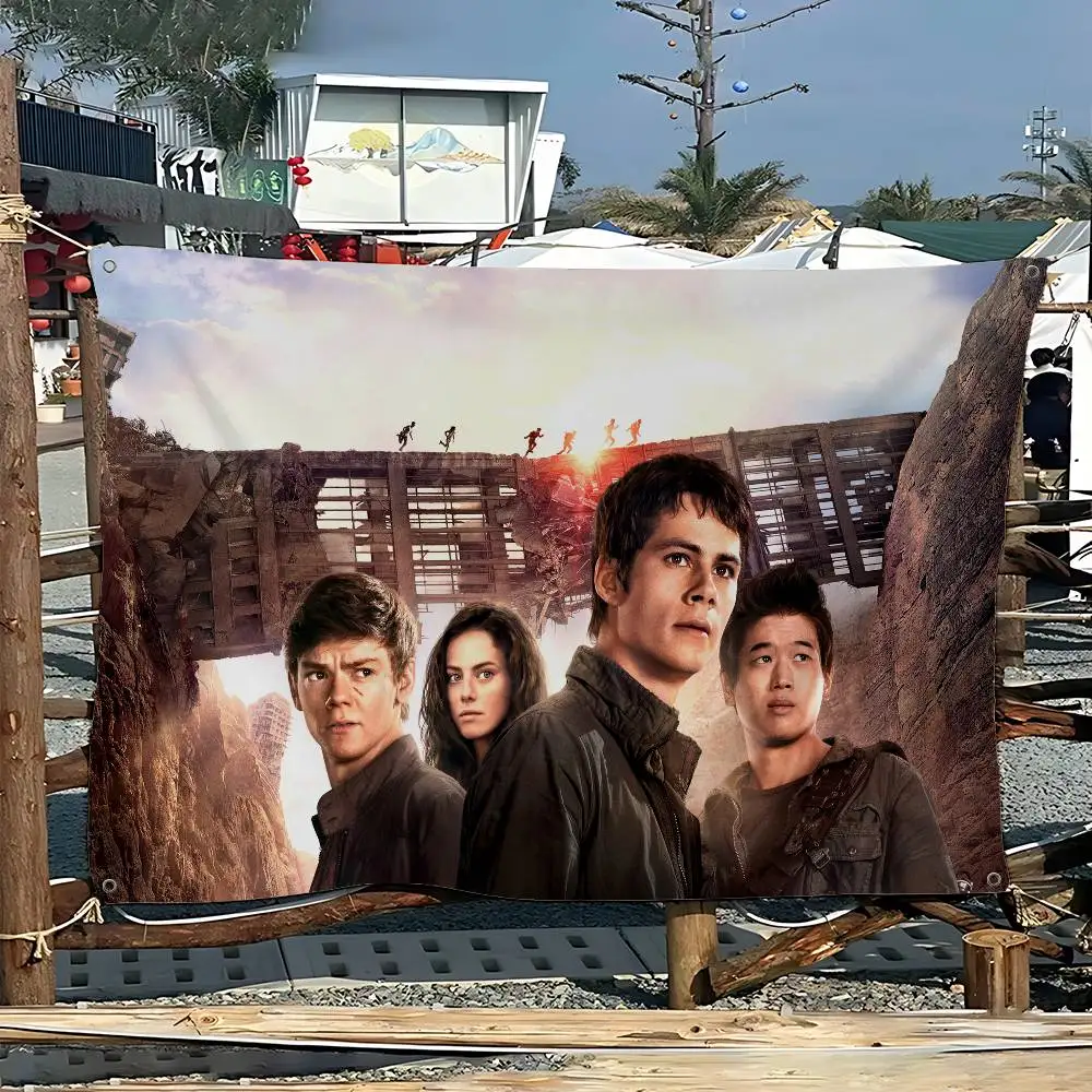 Movie Series The Maze Runner Retro Flags Multiple Choice Living Studio Booth Interior Decoration Banner