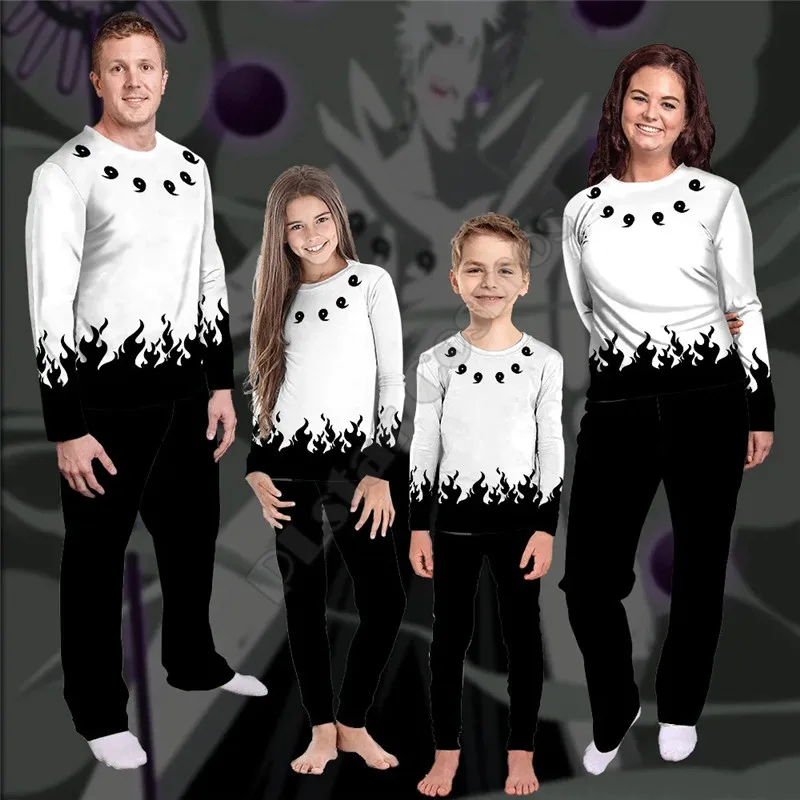 

Kids Mom Dad Pajamas 3D All Over Printed Obito Sage of Six Paths Custom Family Pajamas Cosplay Clothes