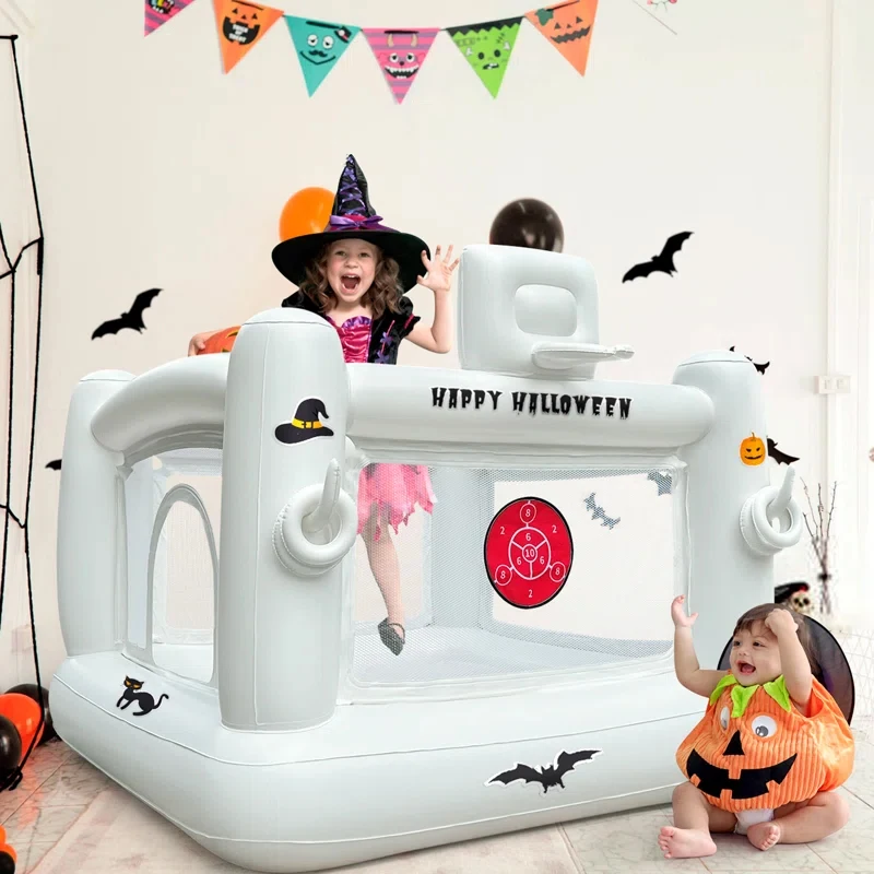 Minitrampolín inflable de PVC para niños pequeños, casa hinchable pequeña para interiores, castillos de salto, cumpleaños