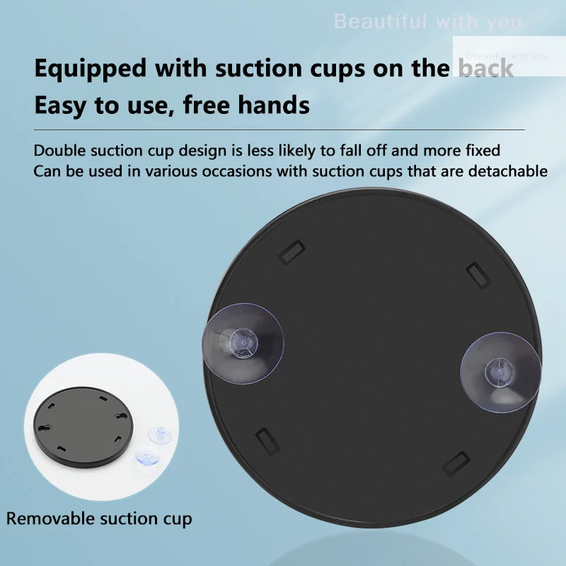 New6.5/8.5cm 5X Vergrootglas Zuignap Wandmontage Ronde Badkamer Spiegel Bad Make-Up Cosmetische Make Up Spiegels accessoires