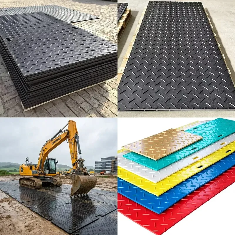 Portable Composite Floor Mat for Construction Site Entrance Temporary Outdoor Traffic Protection Board