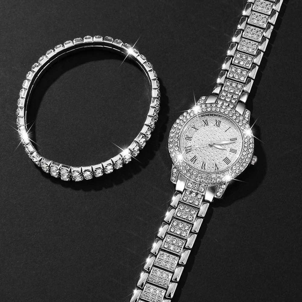 2Pcs Women's Fashion Retro Exquisite Watch Set, For Daily Wear & Formal Occasions, Christmas, Halloween, Thanksgiving.
