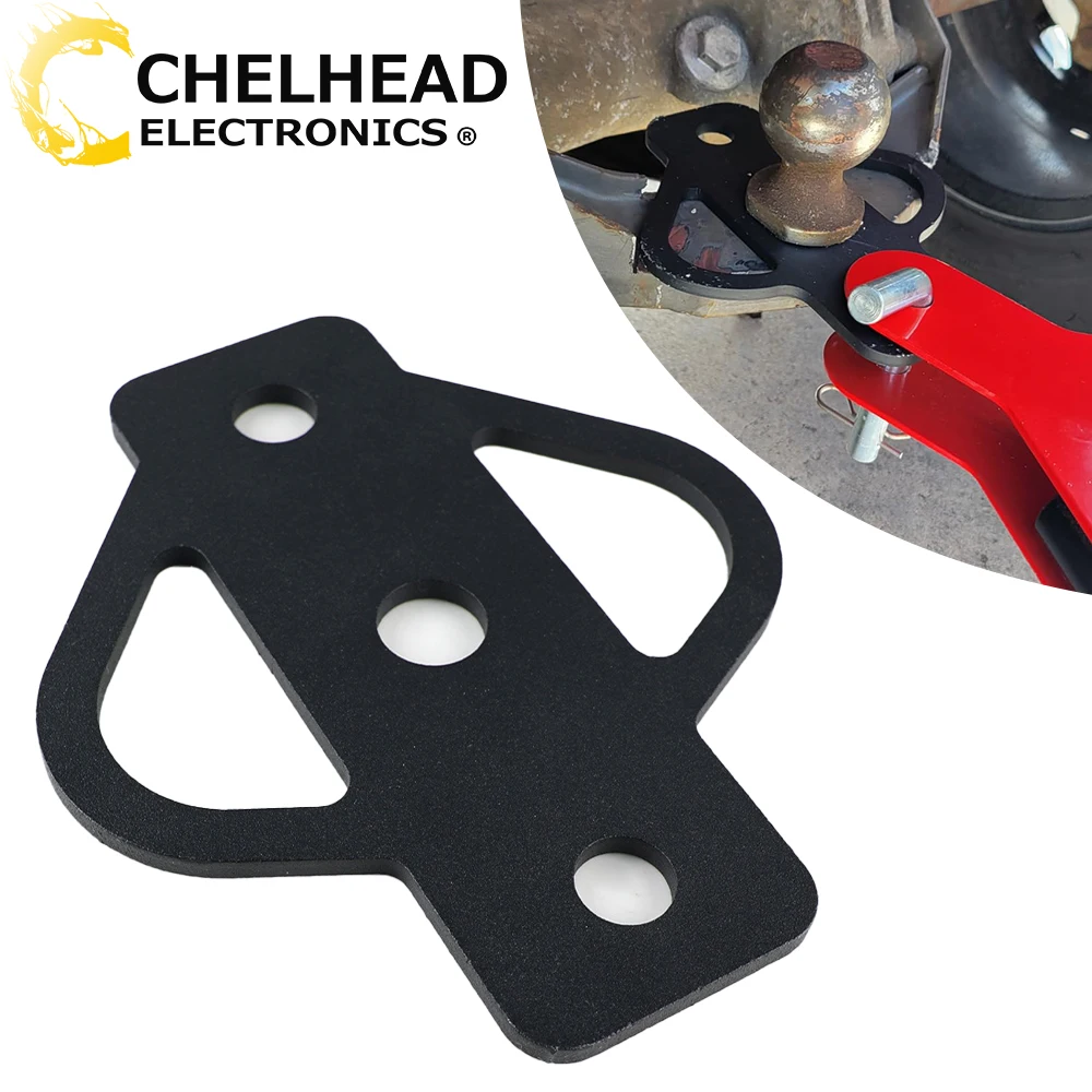 

3-Way Trailer Hitch Adapter Receiver Mount Bracket for ATV Lawn Mower Golf Cart Garden Tractor Towing Tow Ball Mounting