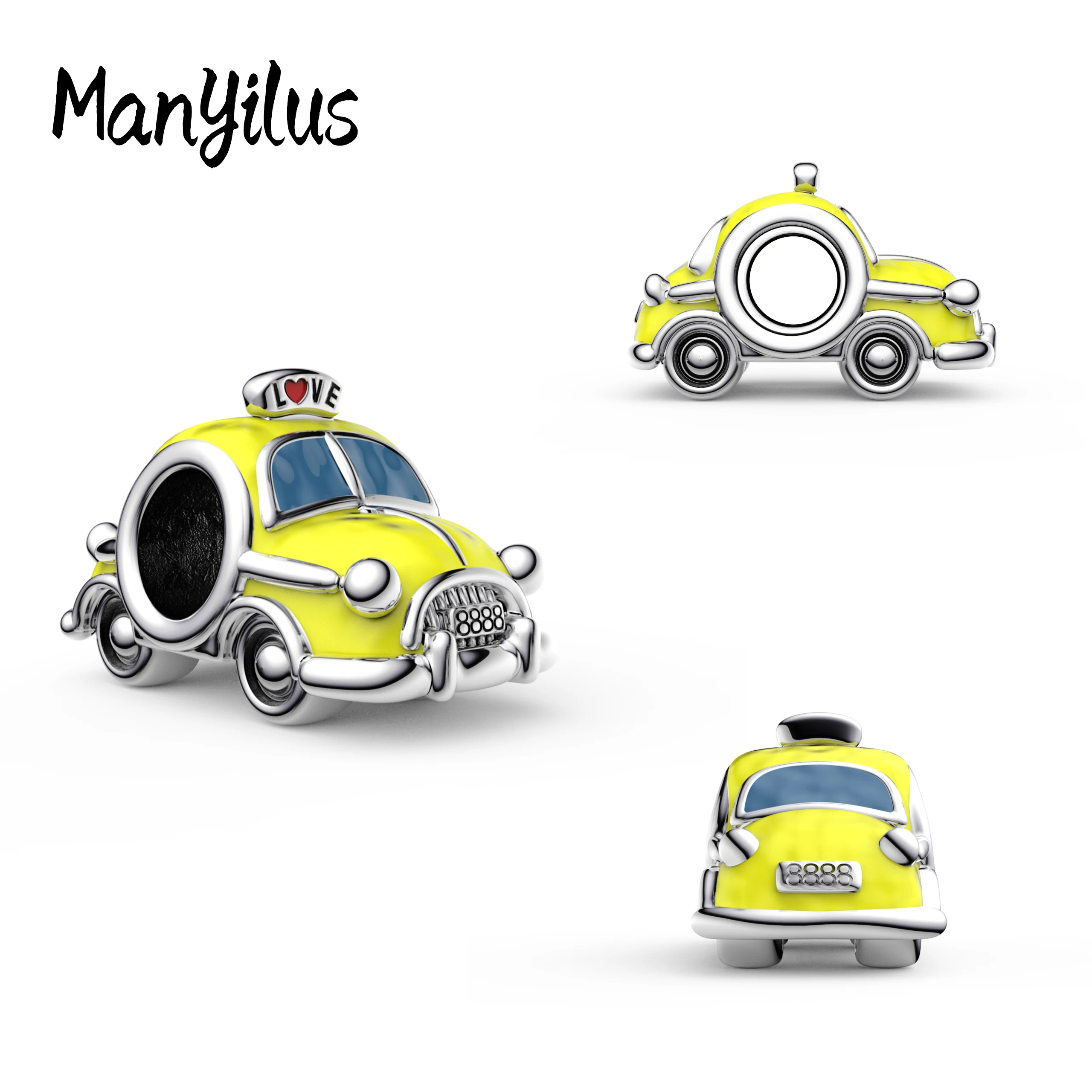 

Manyilus 2025 New Love Journey Taxi Charms S925 Sterling Silver 99cents Items Beads For Charm 925 Original Bracelet Charms Gift