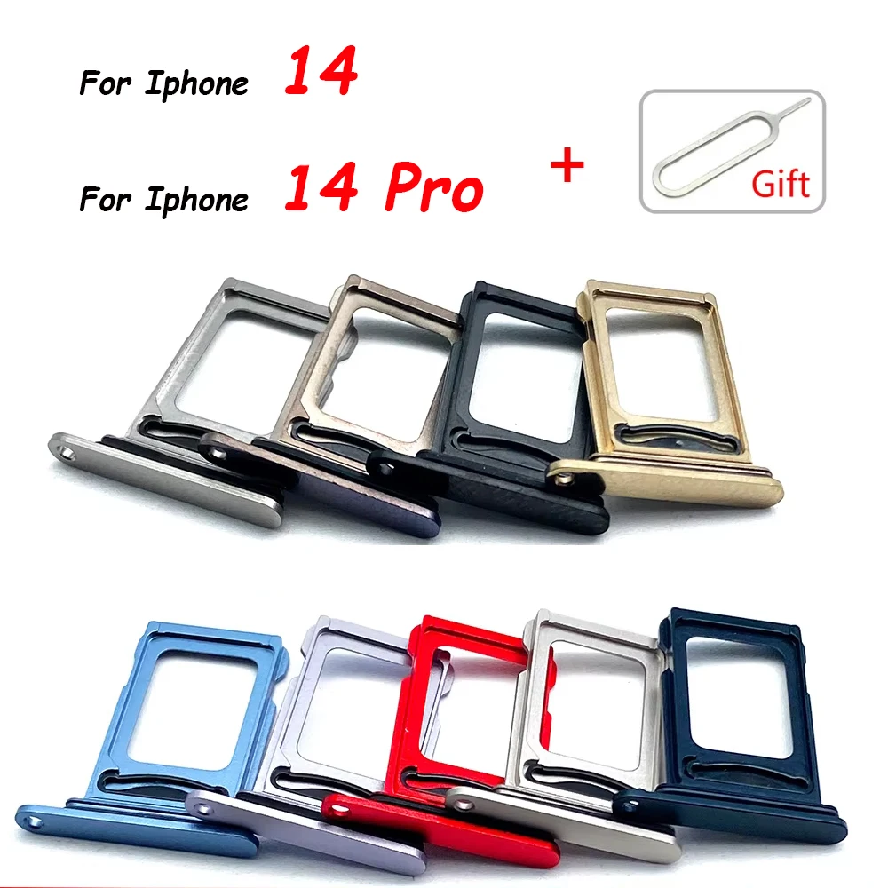 For IPhone 14 Plus / 14 Pro Max SIM Card Tray Drawer Holder Single Dual Slot Replacement Parts