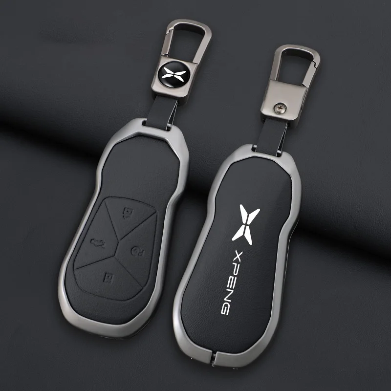 Car Key Case Cover Shell Holder Fob For Xpeng Xiaopeng P5 P7 G9 G3i Smart 4Buttons Protector Auto Styling Accessories Protection