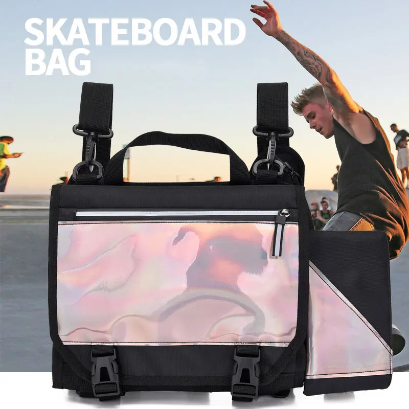 

Skateboard Backpack Reflective Color For Double Rocker Fishboard Longboard Multi-function Bag AMB268