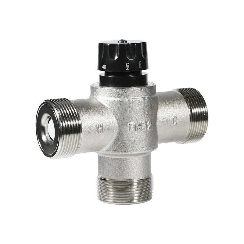 High Quality Electric G Threaded DN40 DN32 Brass Mixing Valve for Shower System Water Temperature Control Hot/Cold Water OEM