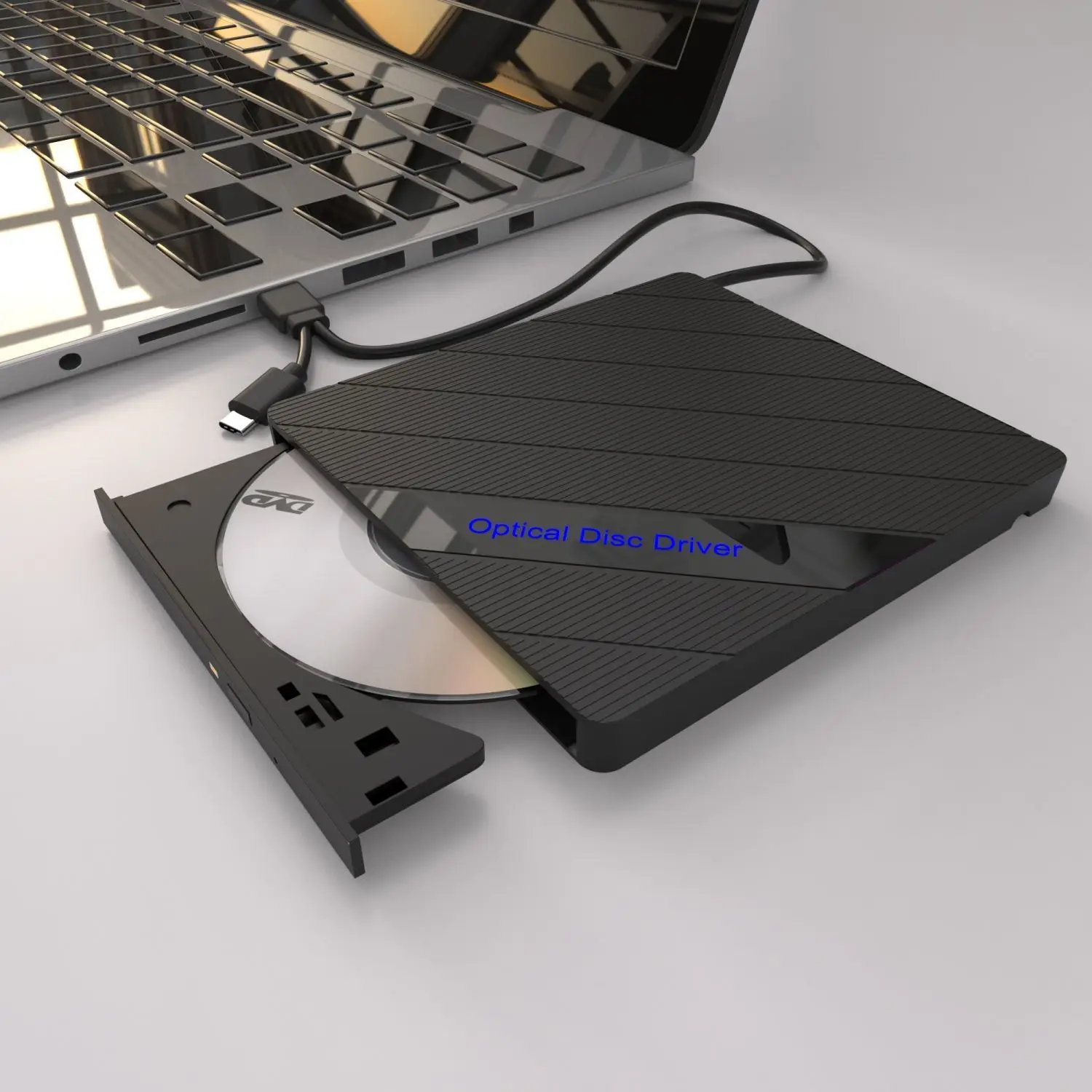 USB Typec 3.0 External BurnerDrive CD/DVD Player DVD Burner Multi-Function with USB 3.0 Ports Card Reader for PC Laptop