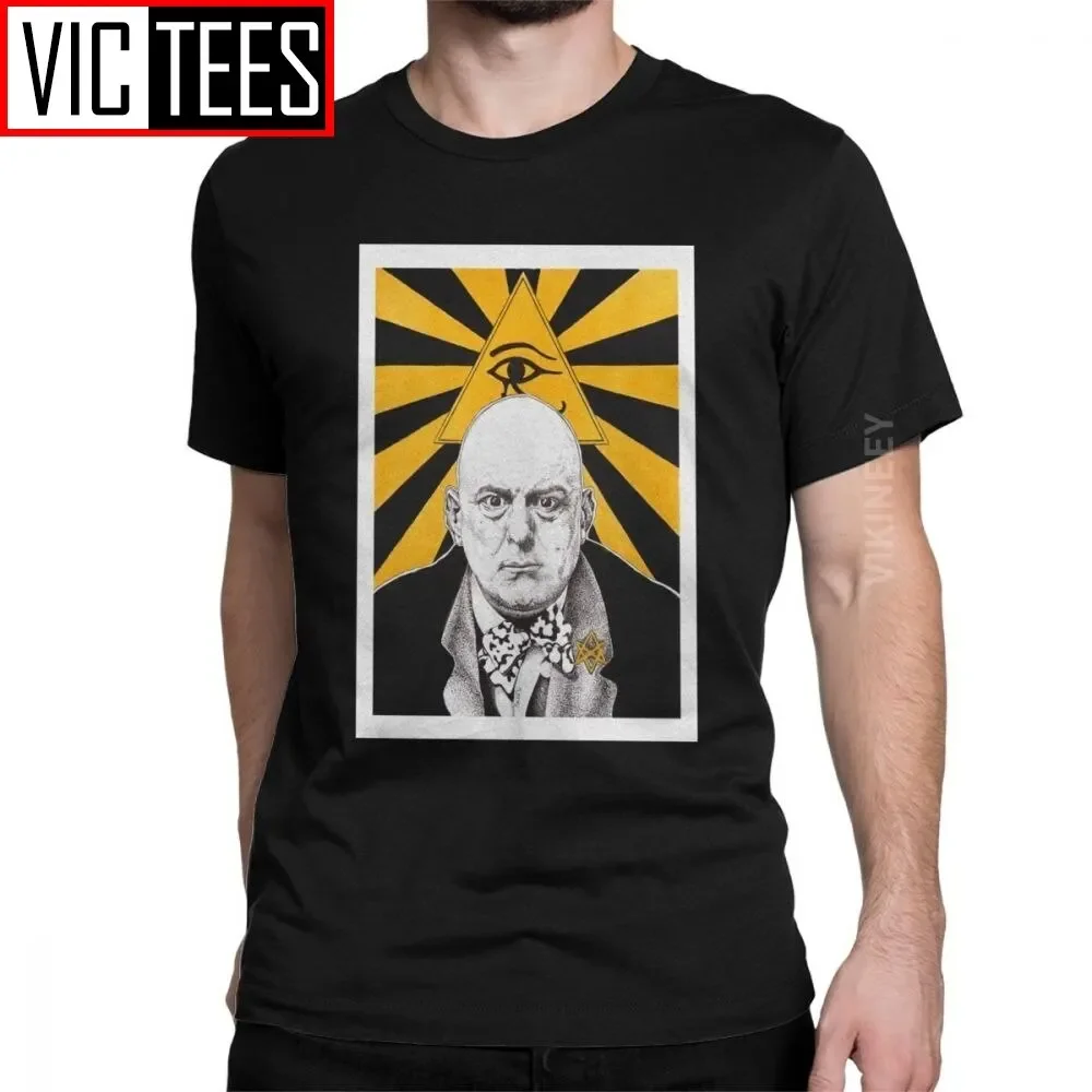 Aleister Crowley Tshirt for Men 100 Percent Cotton T-Shirt Magic Solomon Occult Magick Wicca Demon Pagan  Gift