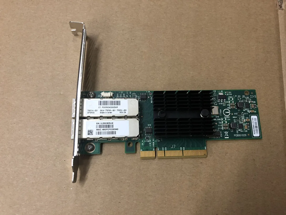 Ethernet 10Gb puerto Dual 546SFP + adaptador 779791-001 tarjeta de red MCX312B