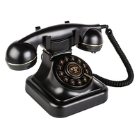 Retro Landline Telephone,Old Fashioned Vintage Landline Phones With Classic Metal Bell Retro Telephone For Home Office