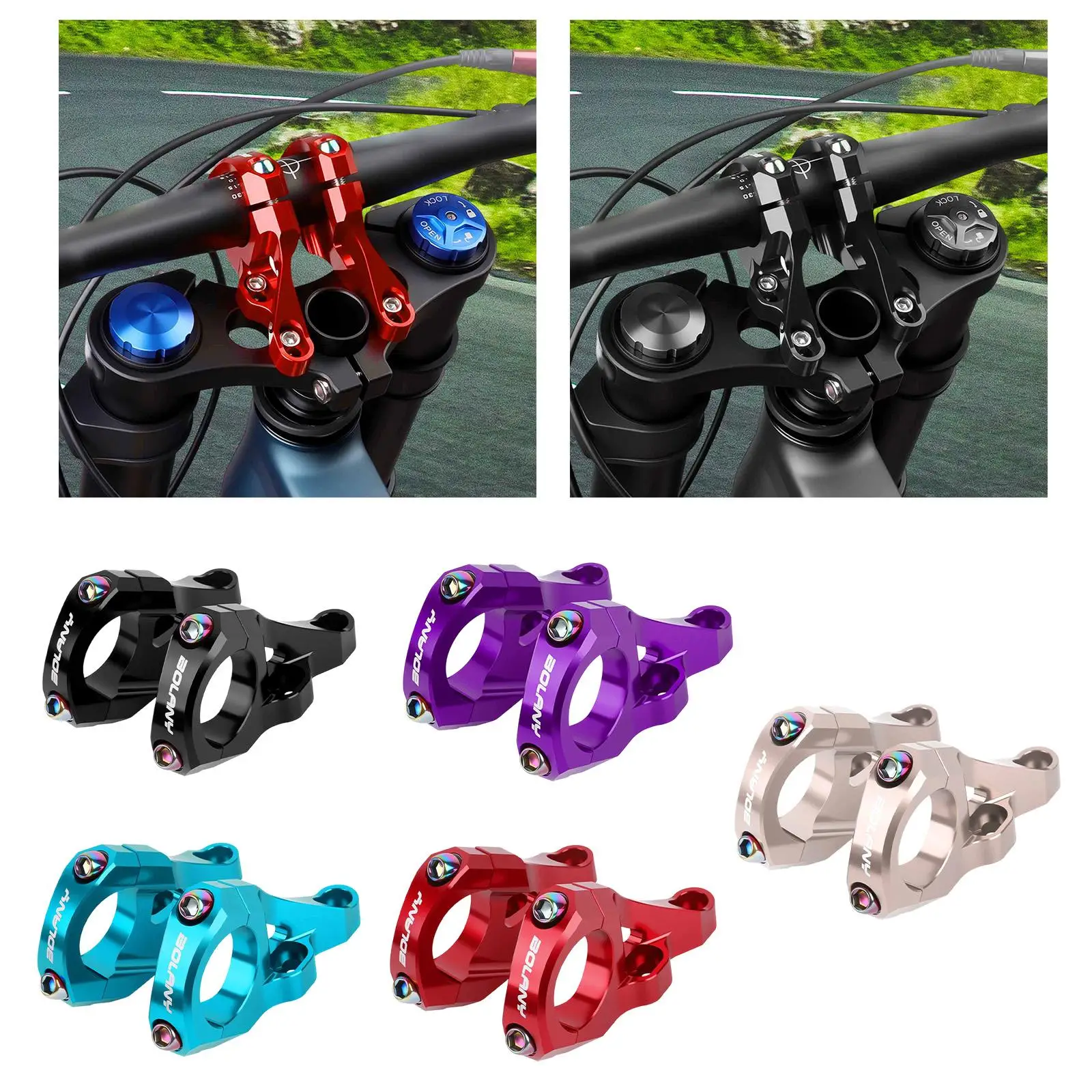 Mountain Bike Stem Aluminum Alloy Parts Sleek Modern Outdoor Portable Men Easy