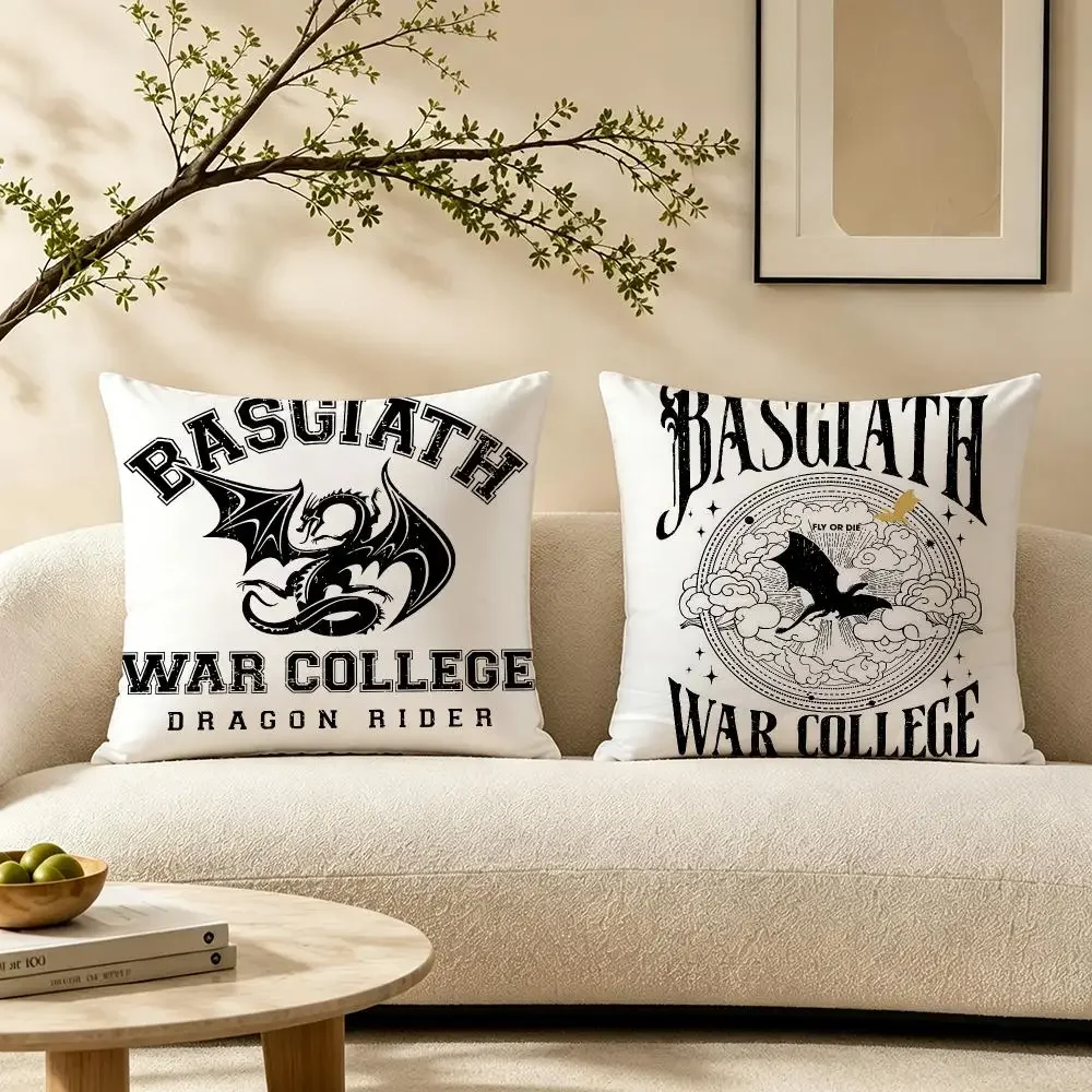 Novel Fourth Wing Dragon Cushion Cover Pillow Short Plush Warm CreamStylel Cushion for Living Room Bedroom Sofa for Gifting