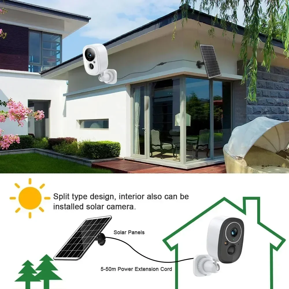 Tuya Smart Leben WiFi 5MP Solar Outdoor Wireless Batterie Powered Sicherheit Kamera PIR Motion Alarm Cloud Storage Zwei-wege Audio