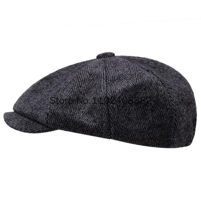 Peaky Blinders Gangster Wool cappello ottagonale rasoio da uomo Party berretto britannico cappello da pittore retrò 1920s Great Gatsby accessori